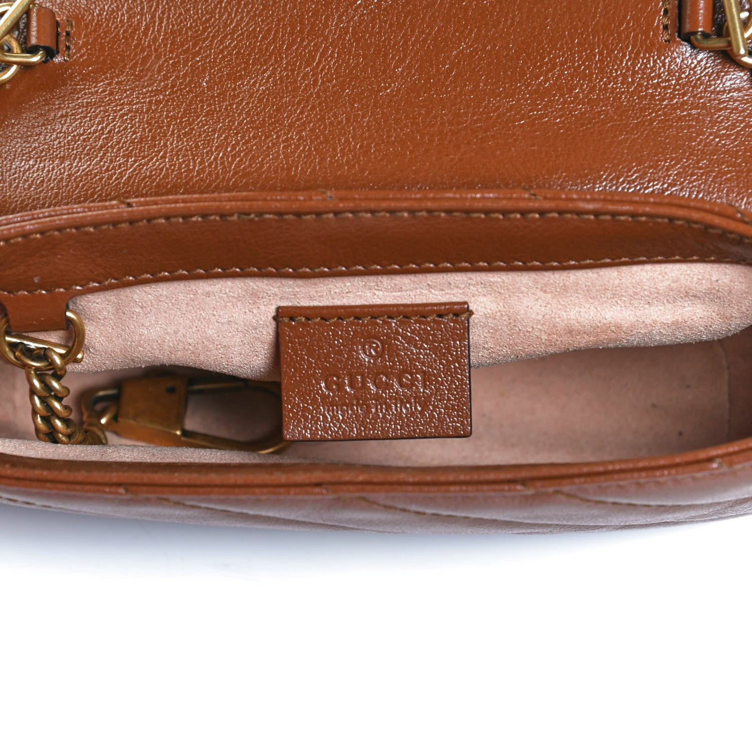 Gucci Azalea Calfskin Matelasse Diagonal Super Mini GG Marmont Shoulder Bag Cuir 6 of 13