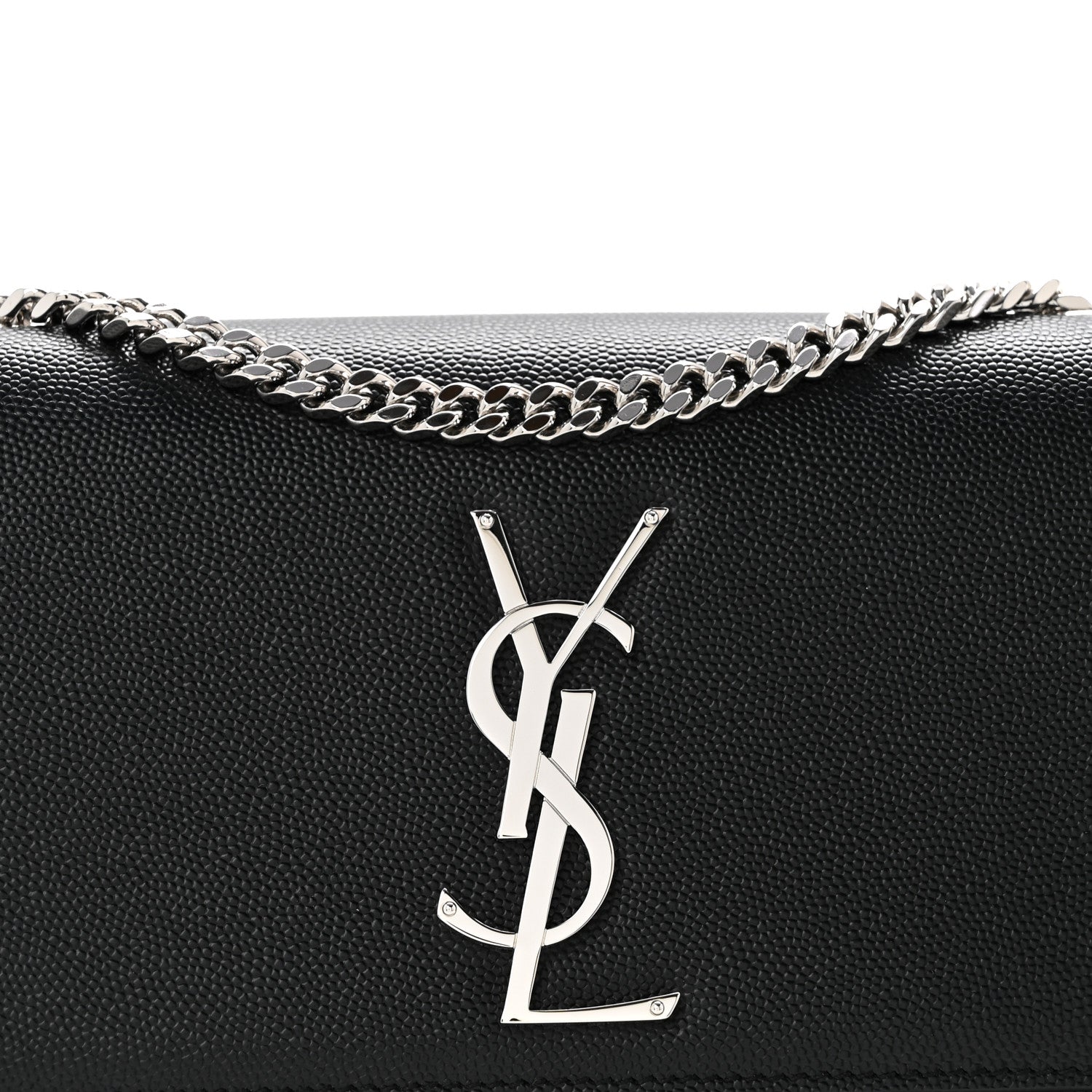 Saint Laurent Grain De Poudre Small Monogram Kate Satchel Black 8 of 12