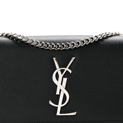 Saint Laurent Grain De Poudre Small Monogram Kate Satchel Black 8 of 12