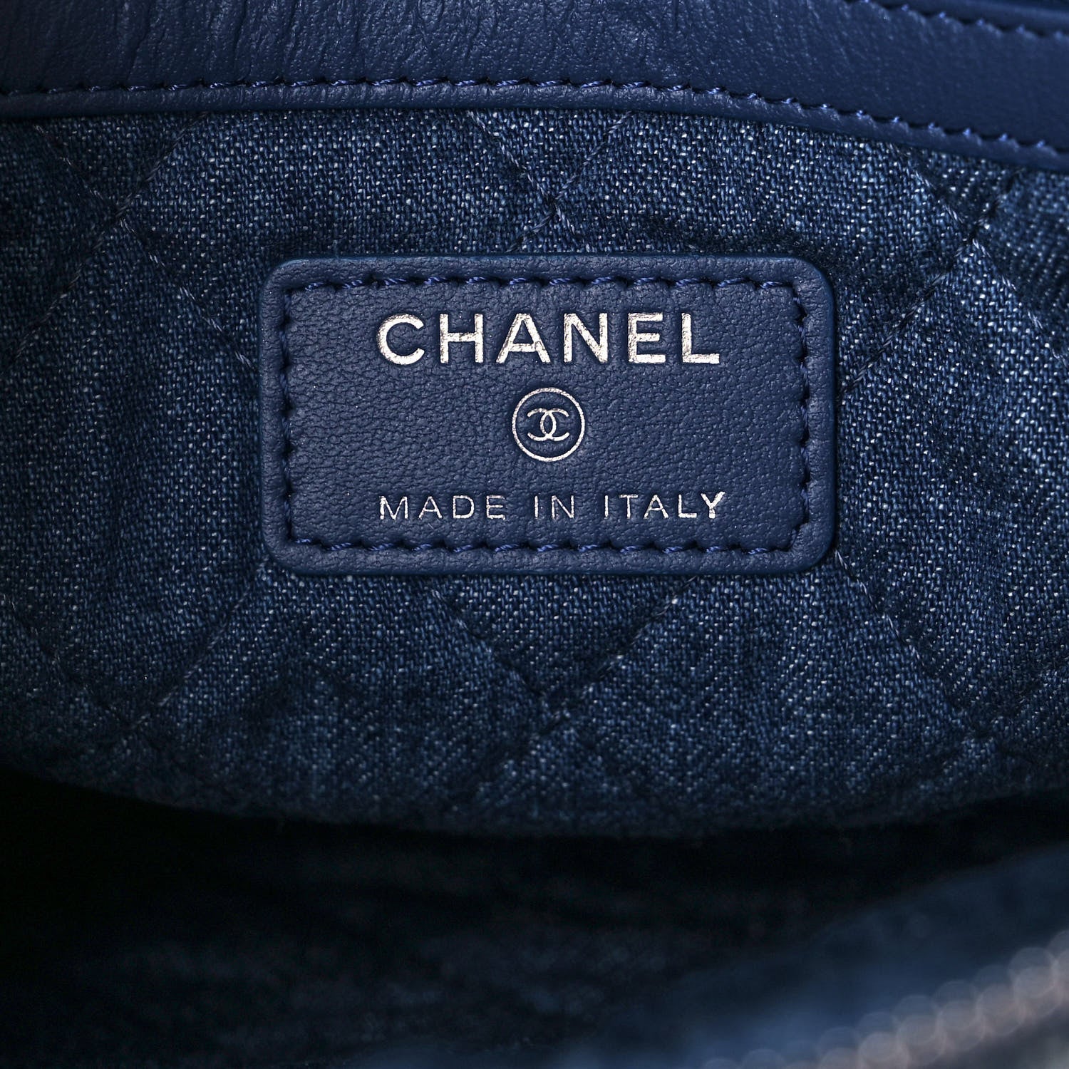 Chanel Denim Pocket Medium Cosmetic Case Blue 6 of 14
