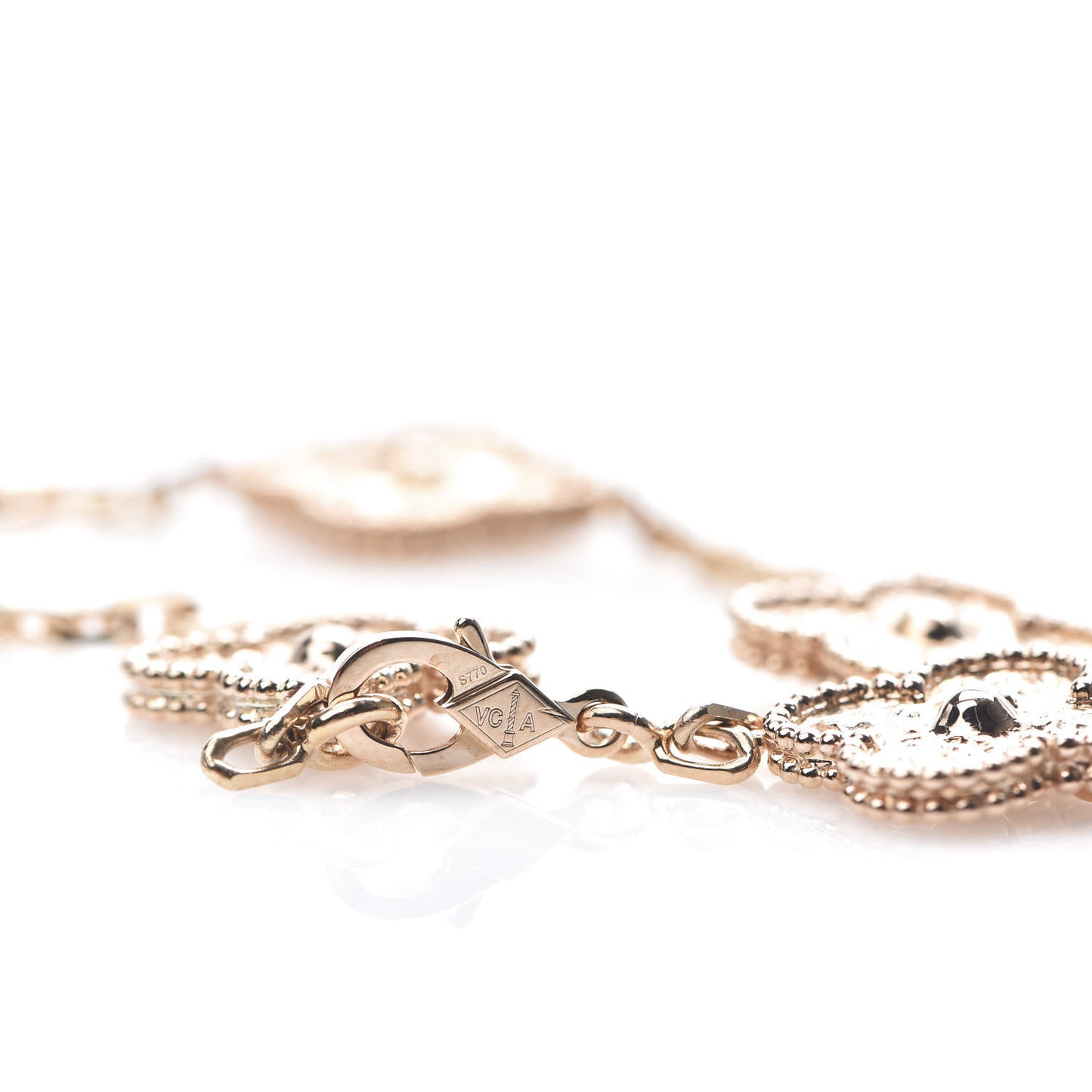 18K Rose Gold 5 Motifs Vintage Alhambra Bracelet