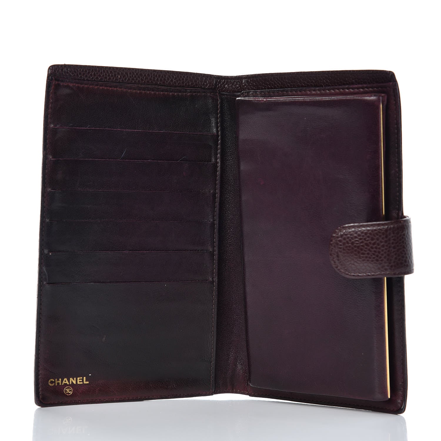 Chanel Caviar Timeless CC French Wallet Burgundy 5 of 14