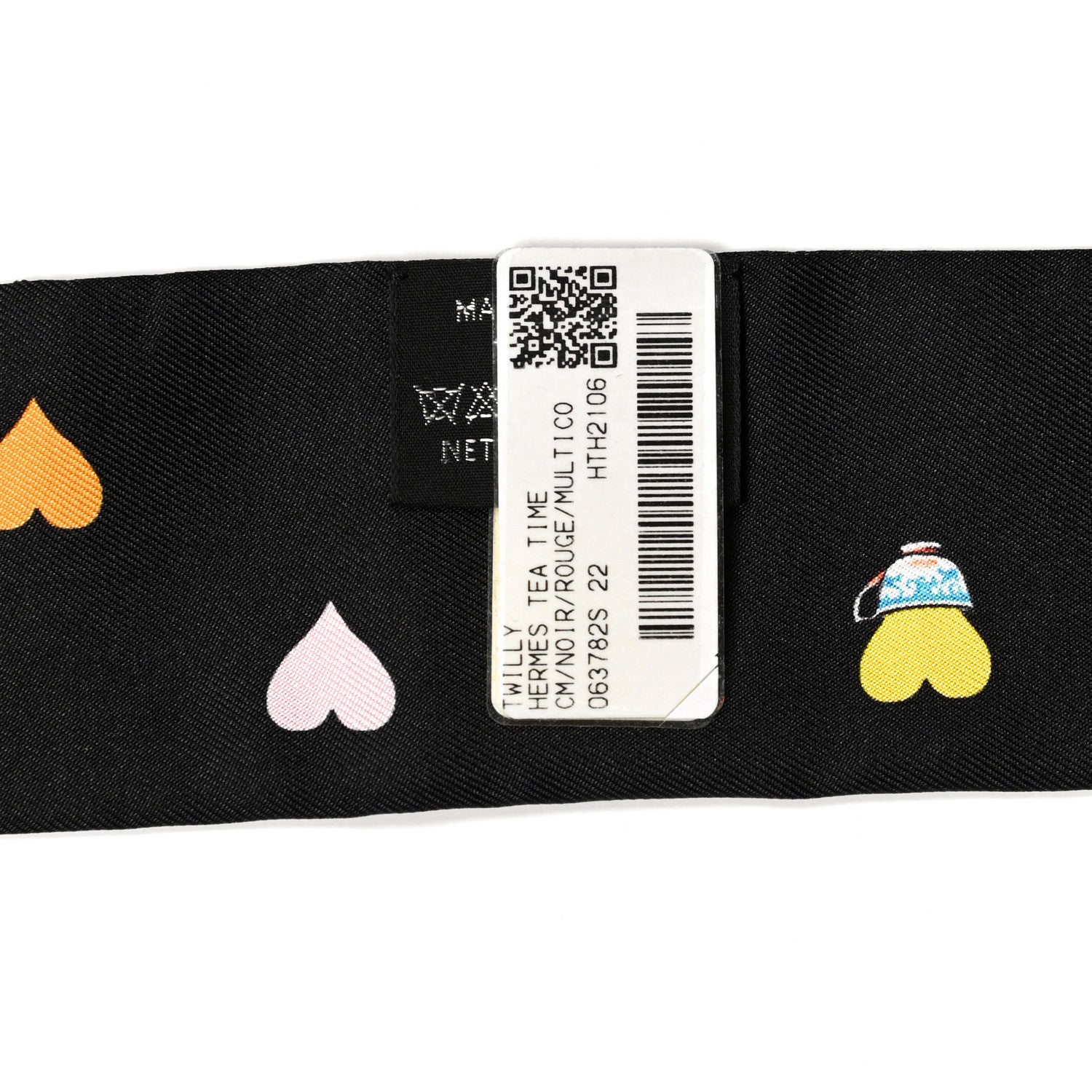 Hermes Silk Tea Time Twilly Black Rouge Multicolor 4 of 4