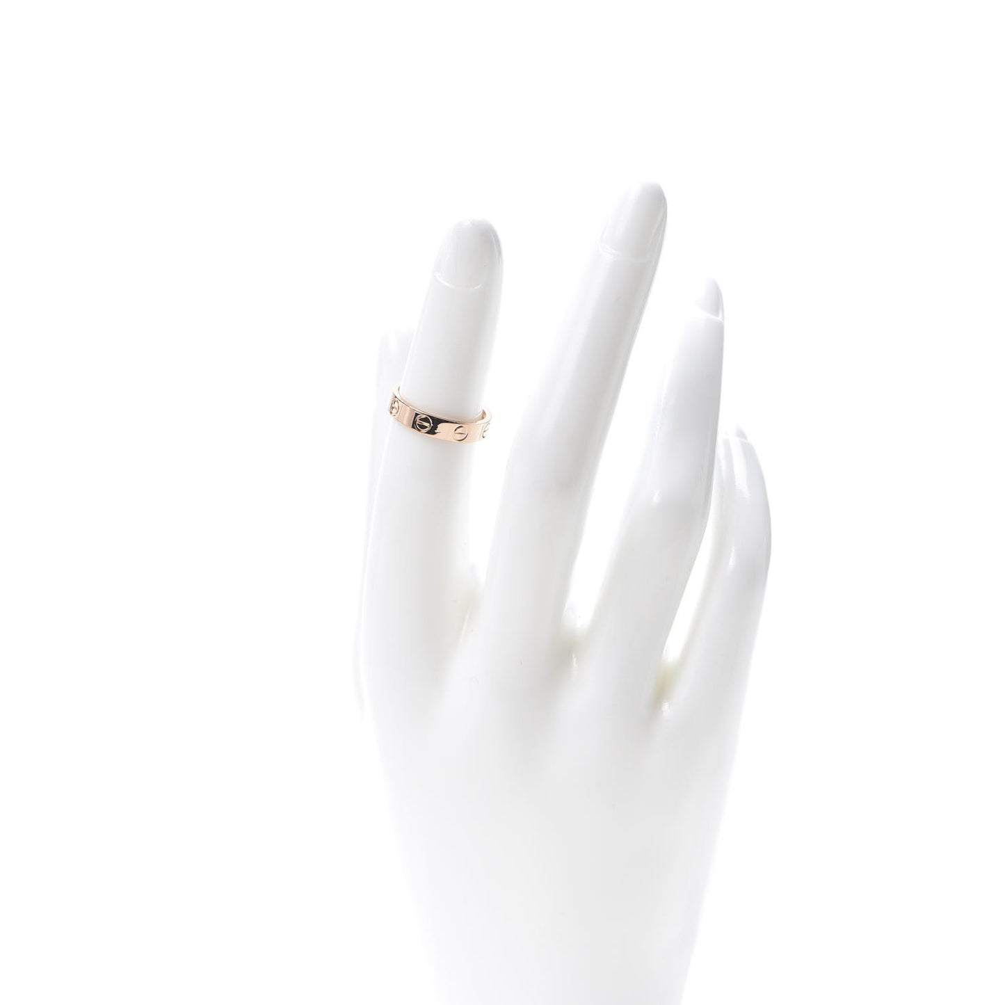18K Pink Gold 3.5mm LOVE Wedding Band Ring 48 4.5