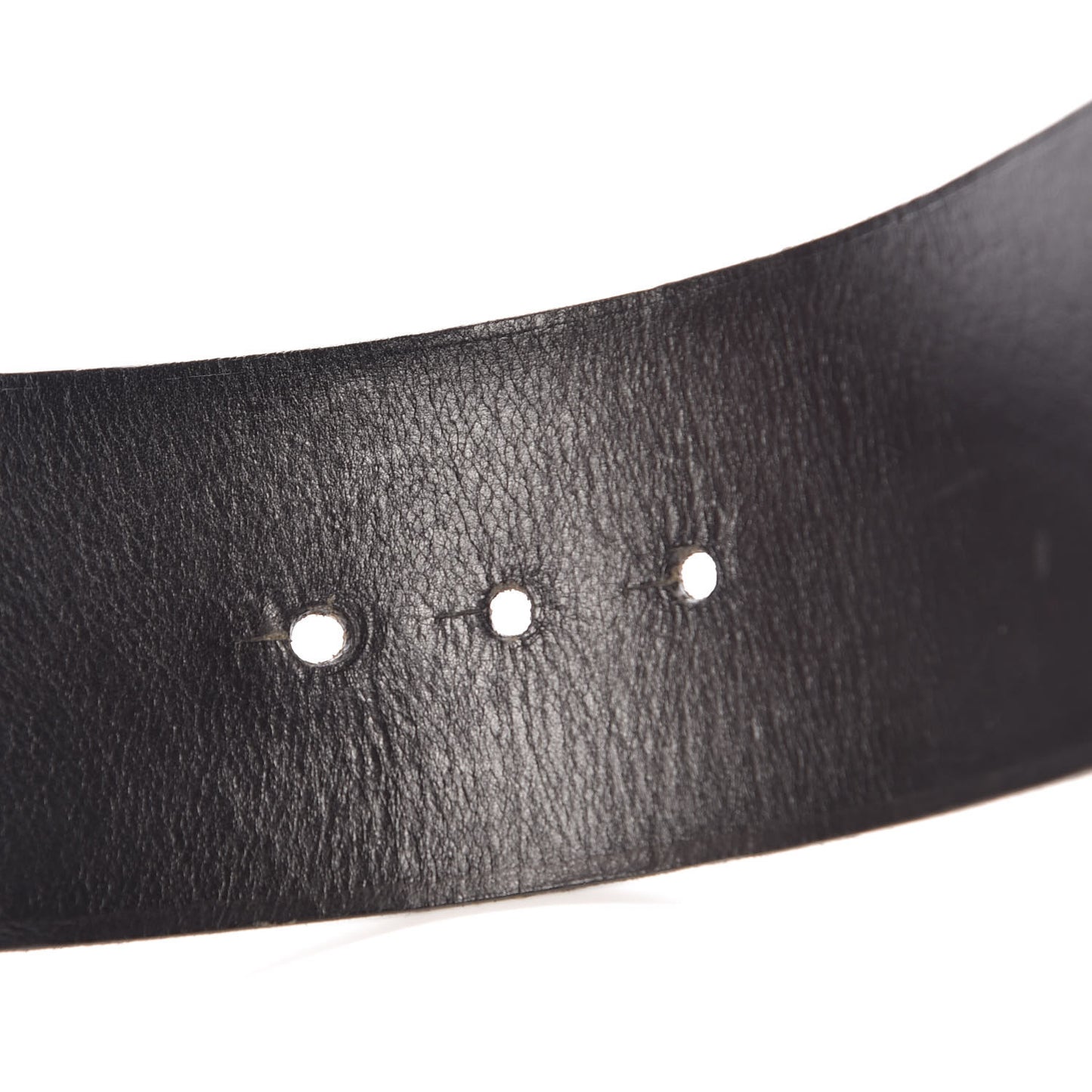 Suede Gripoix Poured Glass Buckle Belt 80 32 Black