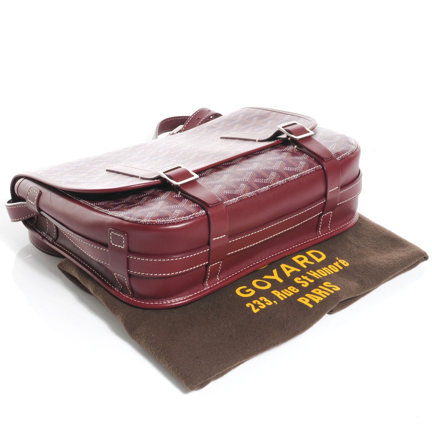 Goyardine Belvedere MM Messenger Bag Bordeaux