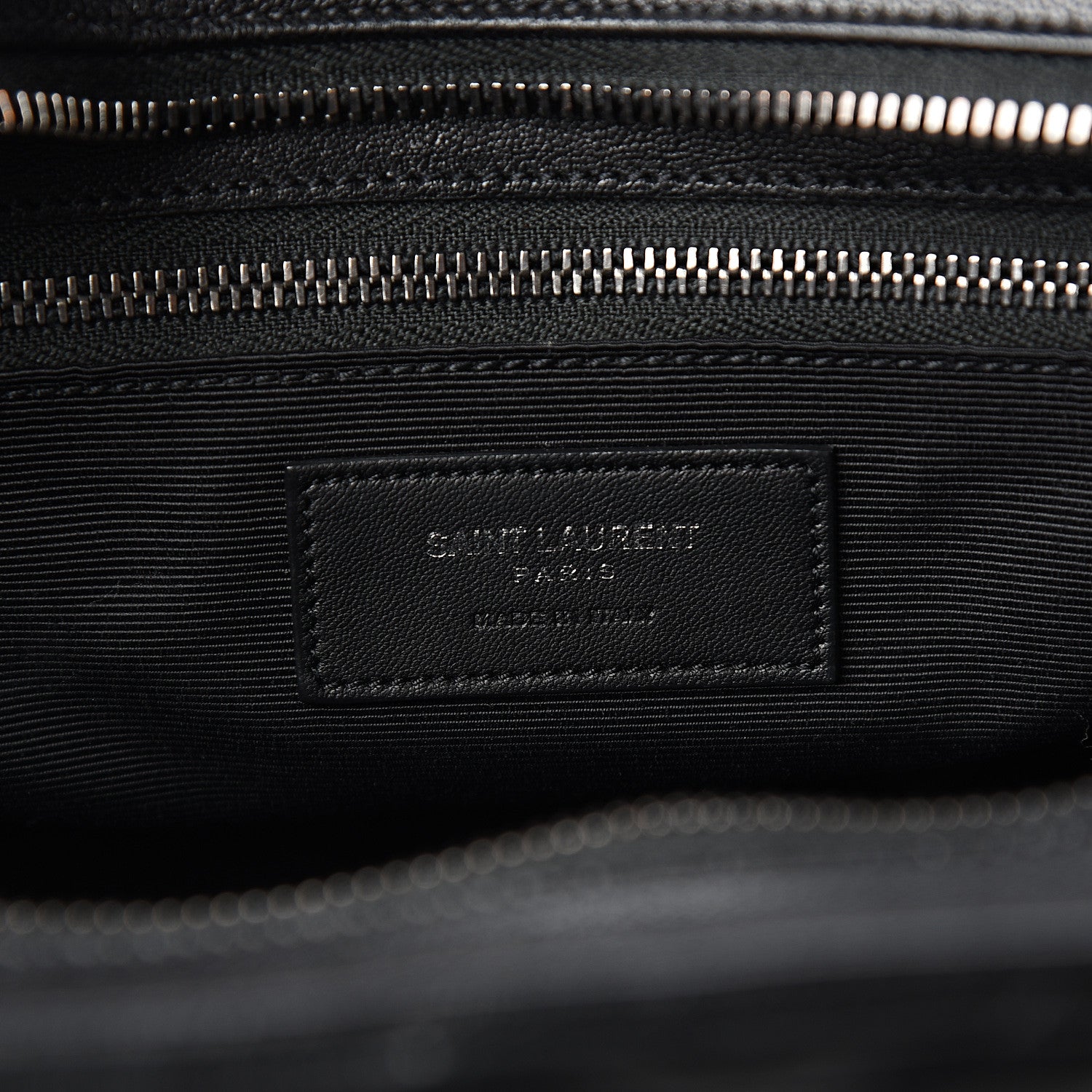 Saint Laurent Sheepskin Matelasse Chevron Large Monogram Shopping Bag Black 6 of 9