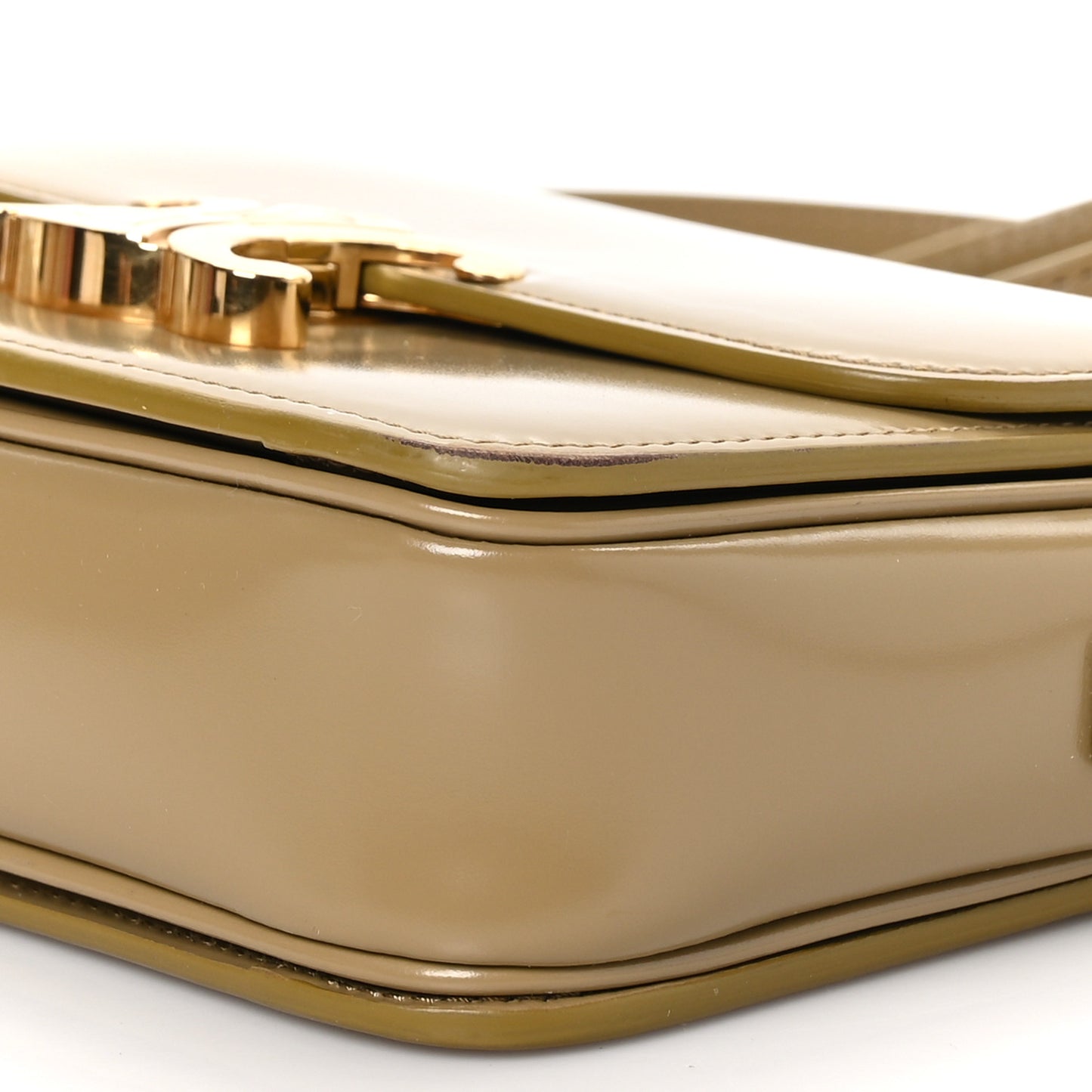 Shiny Calfskin Teen Triomphe Olive