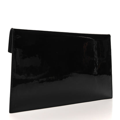 Saint Laurent Patent Calfskin Monogram Uptown Clutch Black 3 of 11