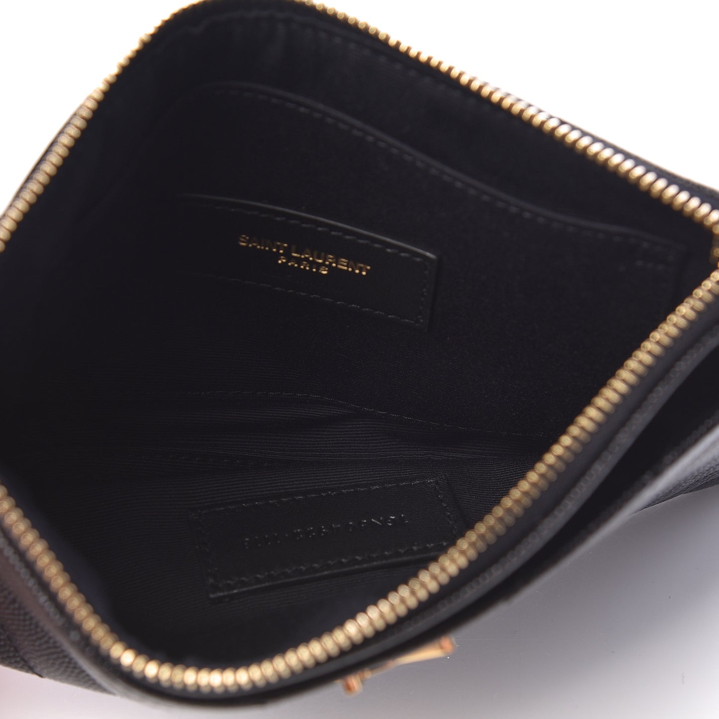 Grain De Poudre Chevron Monogram Bill Pouch Black