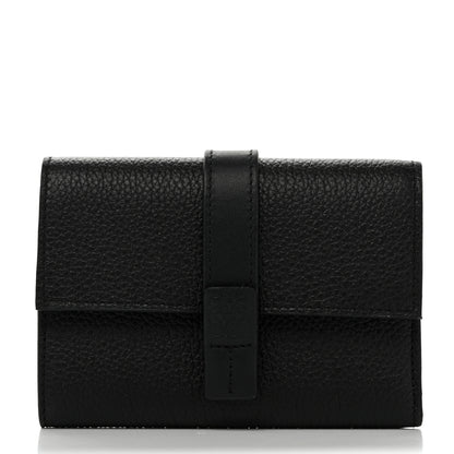 Loewe Grained Calfskin Small Vertical Wallet Black 1 of 8
