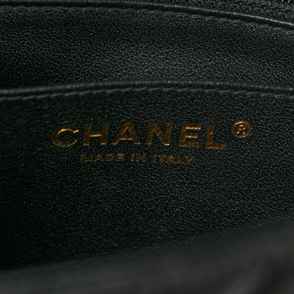 Chanel Lambskin Chevron Quilted Mini Square Flap Black 6 of 7