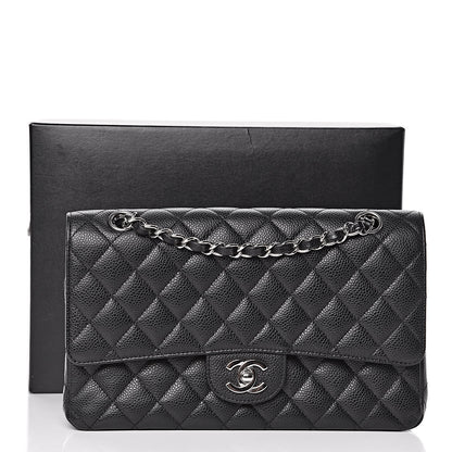 Chanel Caviar Quilted Medium Double Flap Black 18 of 19