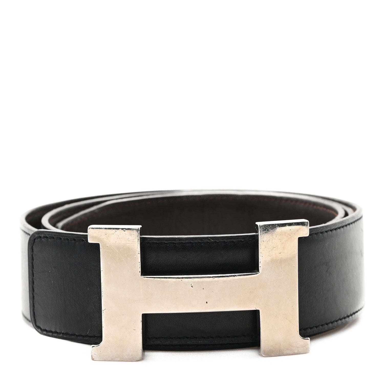 Hermes Box Swift 42mm Constance H Belt 100 40 Black Chocolate 1 of 5