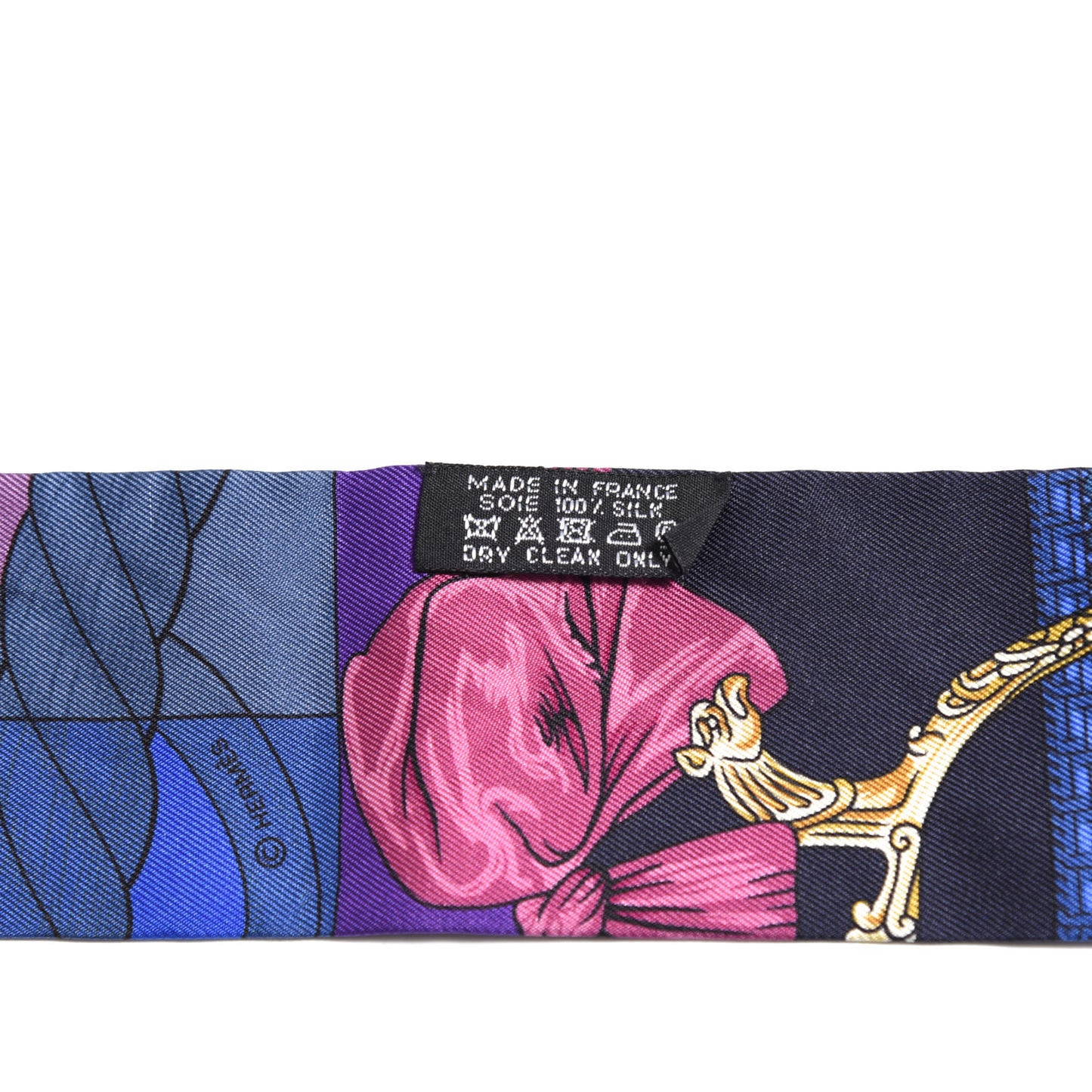 Silk Cavalleria D'Etriers Twilly Violet Bleu Rose