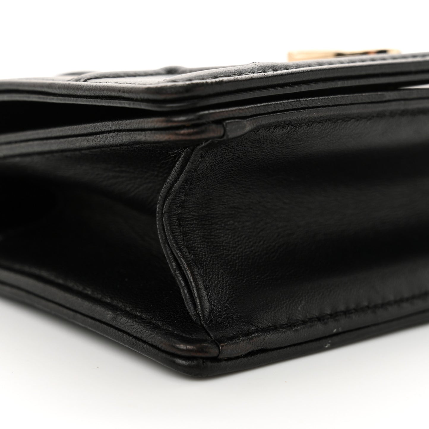 Lambskin Baby Diorama Flap Bag Black