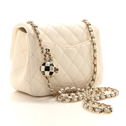 Chanel Lambskin Quilted Enamel Mini Pearl Crush Flap White 3 of 10