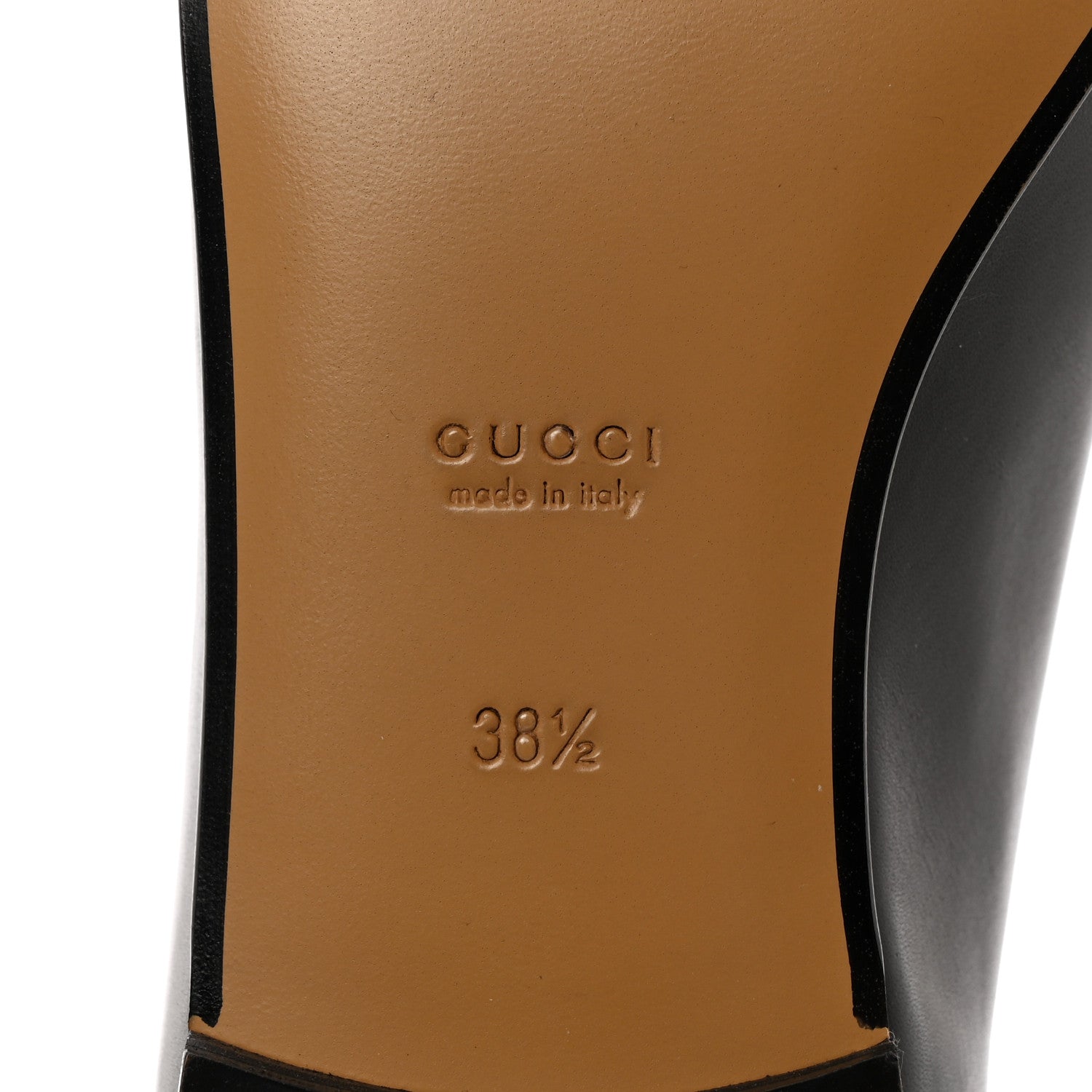 Gucci Calfskin Womens Jordaan Loafers 38.5 Black 6 of 12