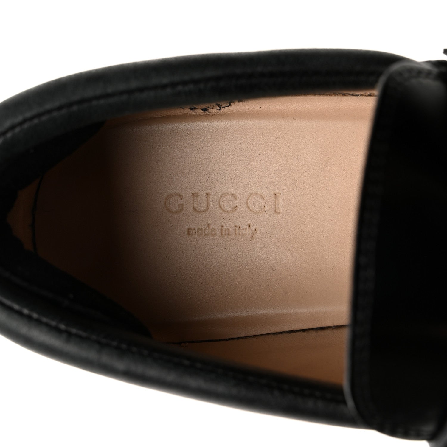 Gucci Magnum Calfskin Nappa Samoa Womens Horsebit Platform Chunky Lug Sole 40mm Loafers 38 Black 6 of 11