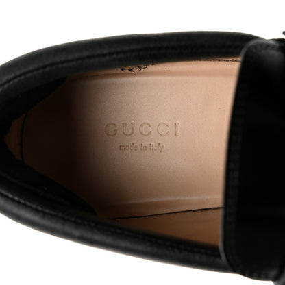 Gucci Magnum Calfskin Nappa Samoa Womens Horsebit Platform Chunky Lug Sole 40mm Loafers 38 Black 6 of 11
