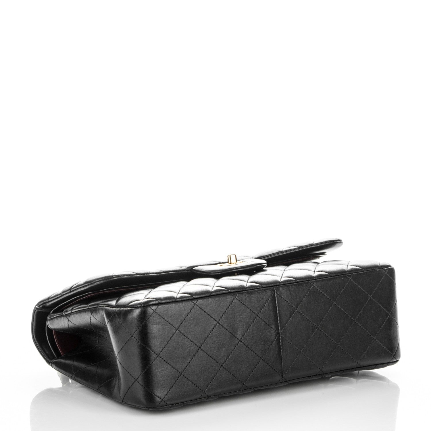 Chanel Lambskin Quilted Jumbo Double Flap Black 4 of 7
