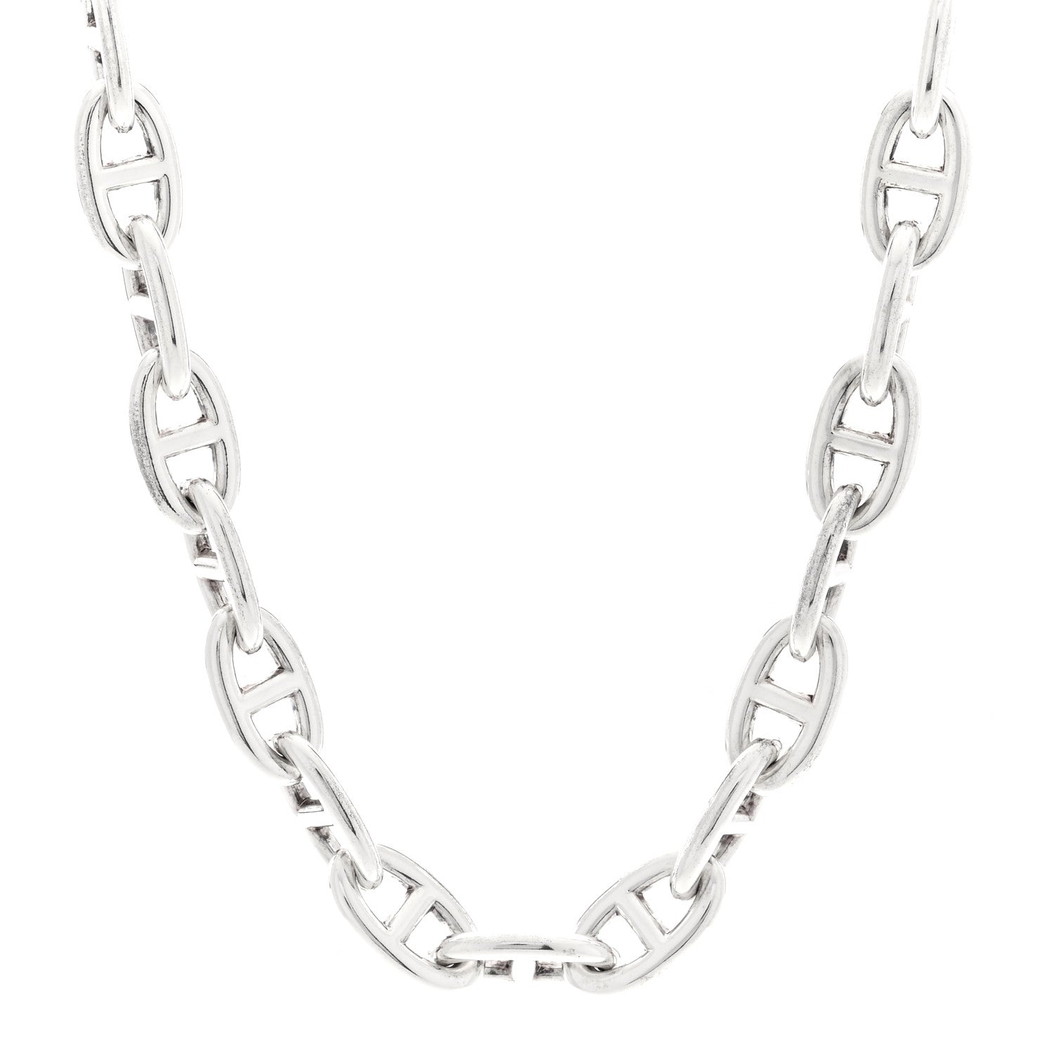 Hermes Sterling Silver Chaine D'Ancre Necklace PM 1 of 5