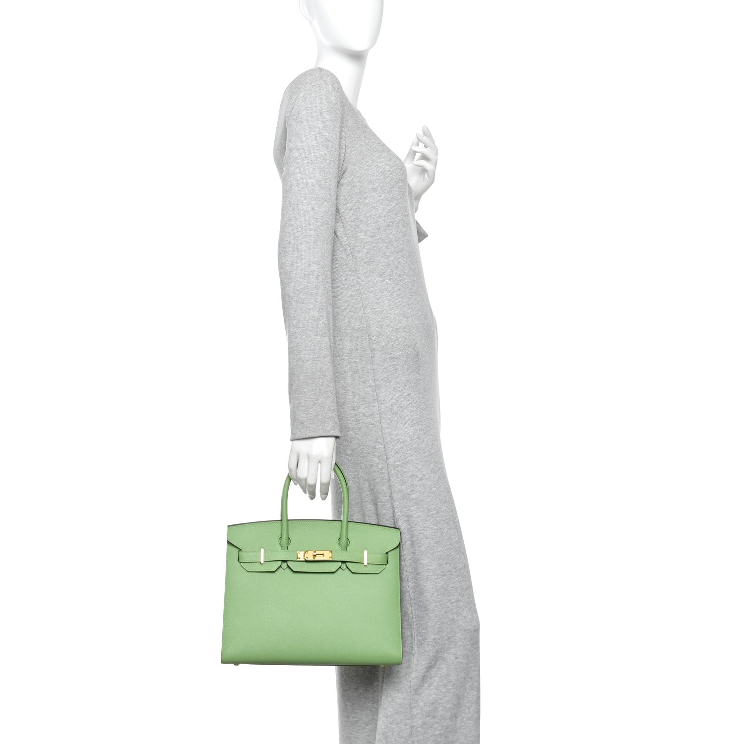Hermes Epsom Sellier Birkin 30 Vert Criquet 2 of 10