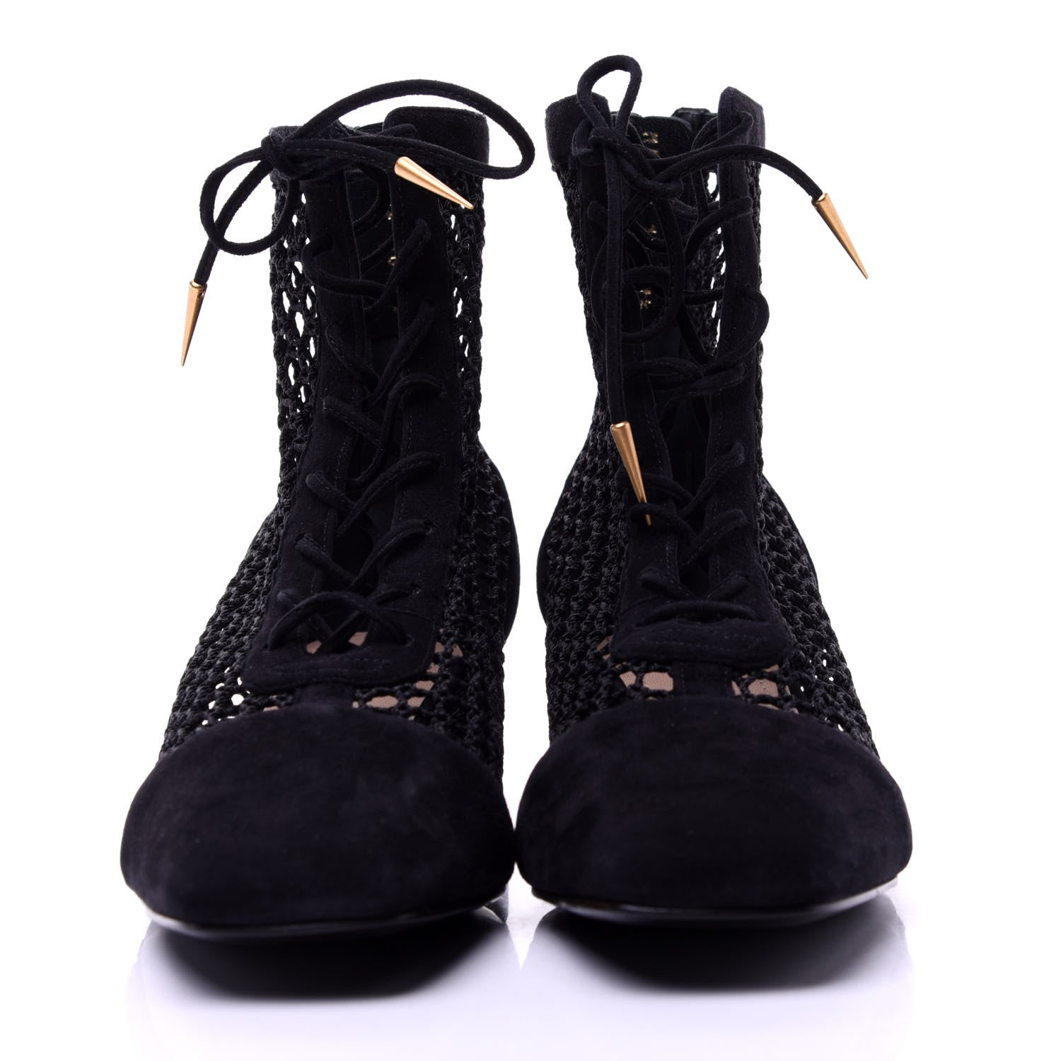 Christian Dior Suede Resille Naughtily-D 30mm Ankle Boots 39.5 Black 2 of 11