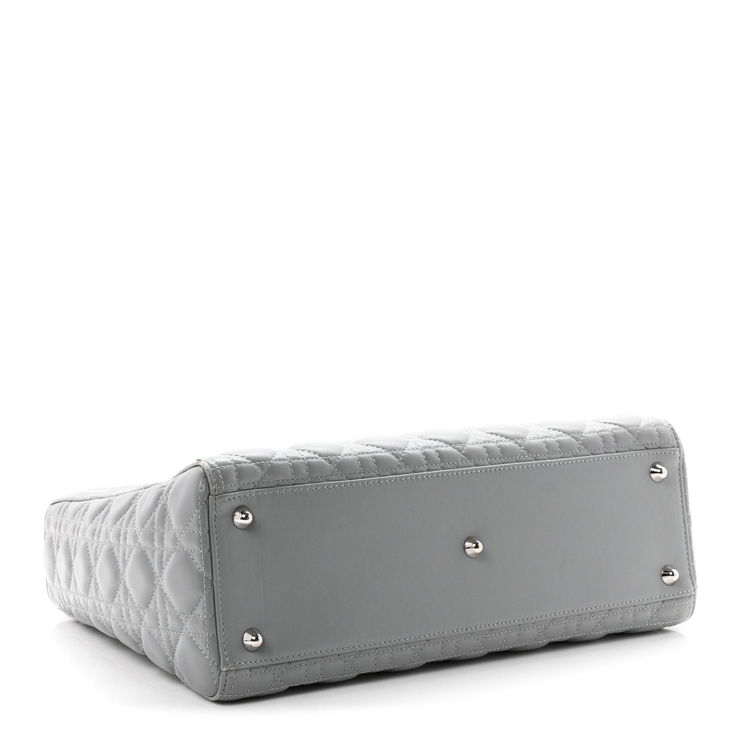 Lambskin Cannage Large Lady Dior Light Grey