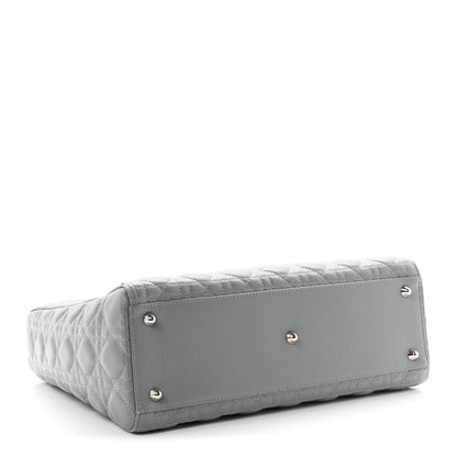 Christian Dior Lambskin Cannage Large Lady Dior Light Grey 4 of 10