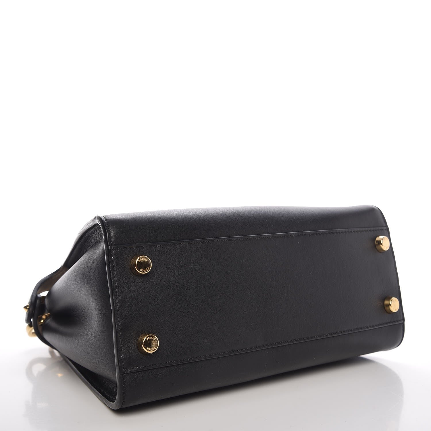Fendi Vitello Tahiti Burro Medium Peekaboo Iconic Essentially Satchel Black Corda 4 of 7