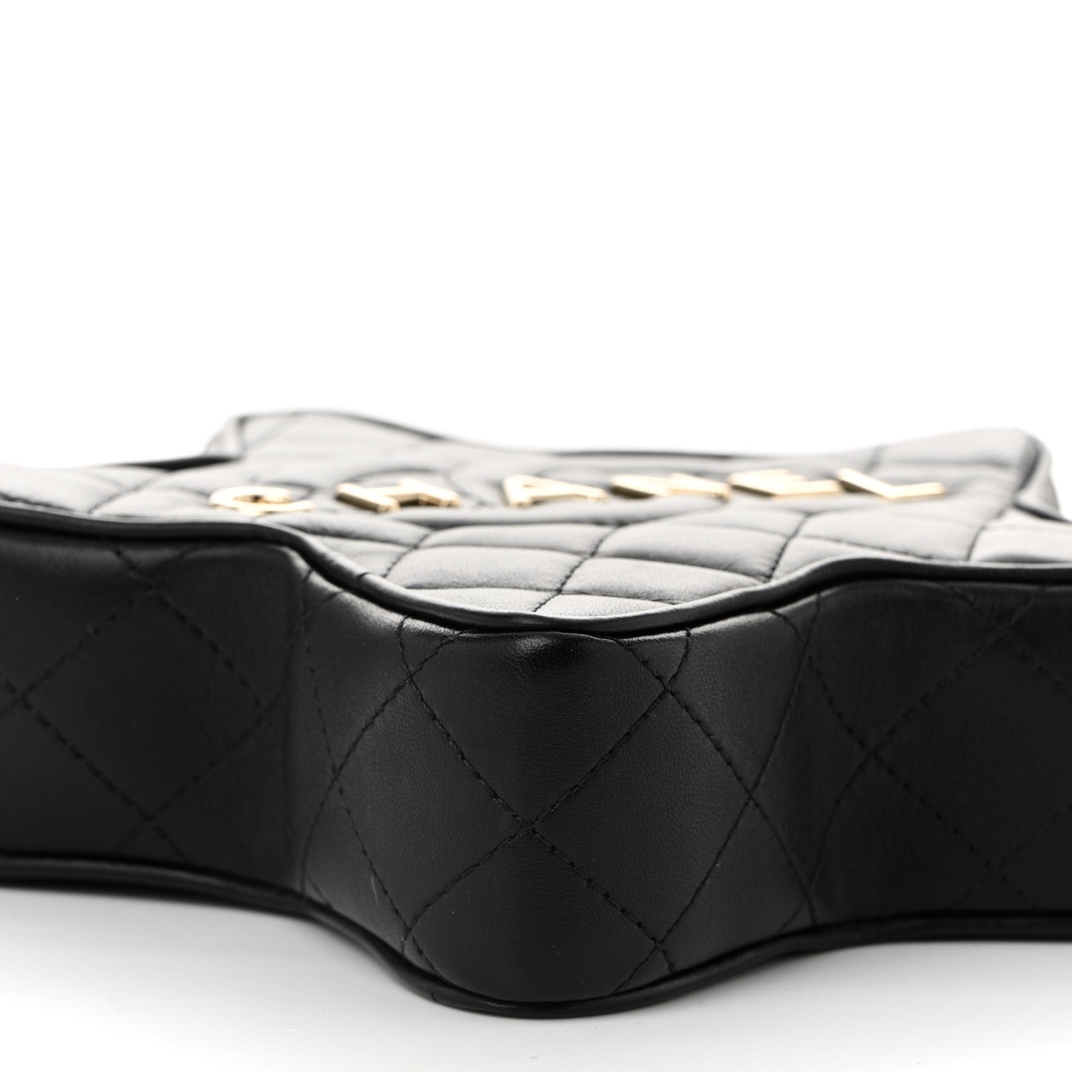 Chanel Lambskin Quilted Walk of Fame Star Bag Black 9 of 11