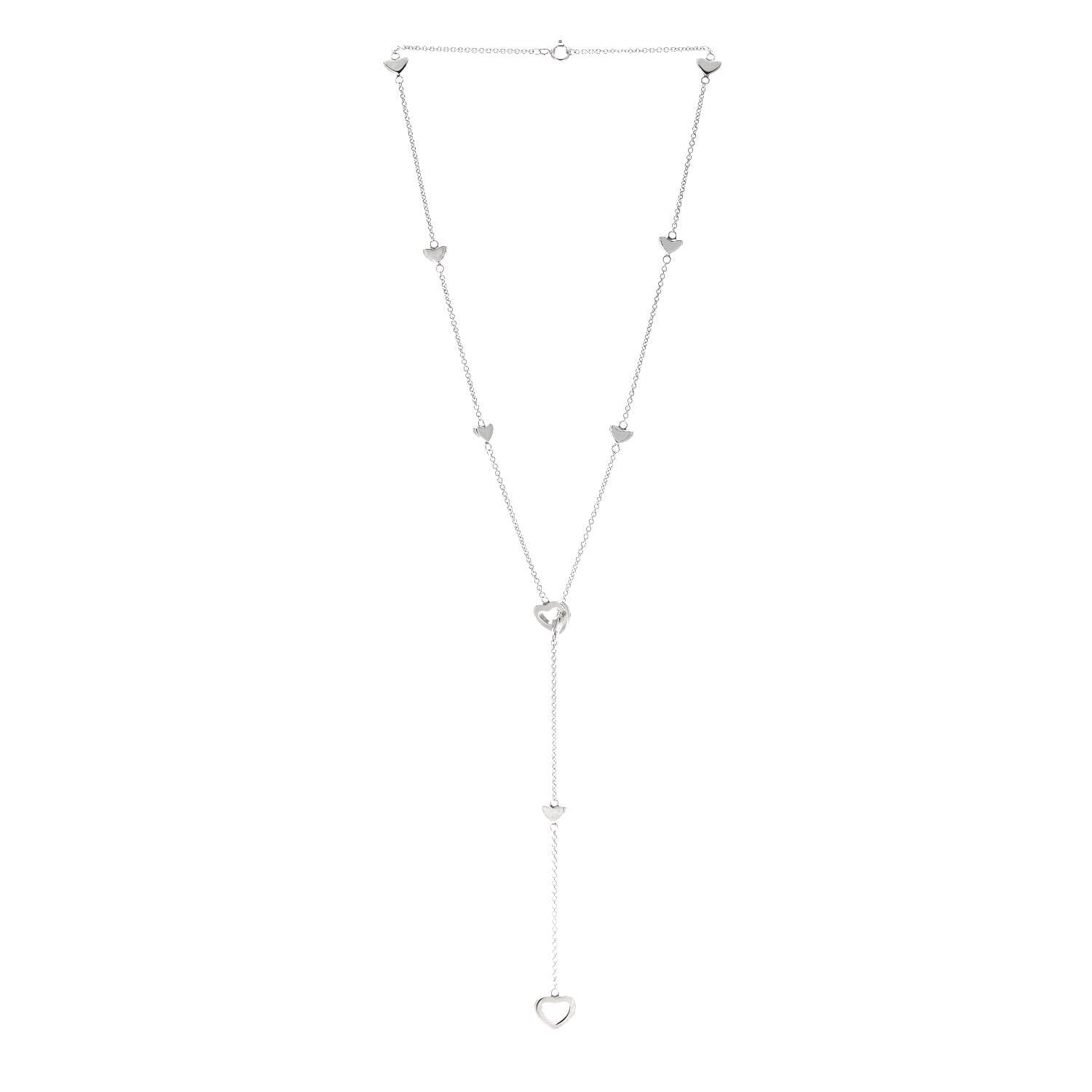 Tiffany Sterling Silver Heart Lariat Necklace 3 of 5