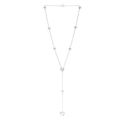 Tiffany Sterling Silver Heart Lariat Necklace 3 of 5