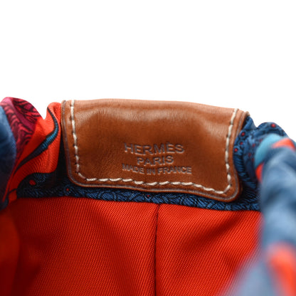 Hermes Silk Carre en Cravates Fourbi 25 MM Pouch Bleu Saphir 7 of 13