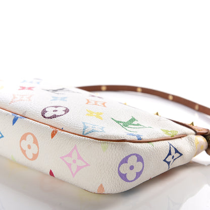 Louis Vuitton Monogram Multicolor Pochette Accessories White 7 of 9