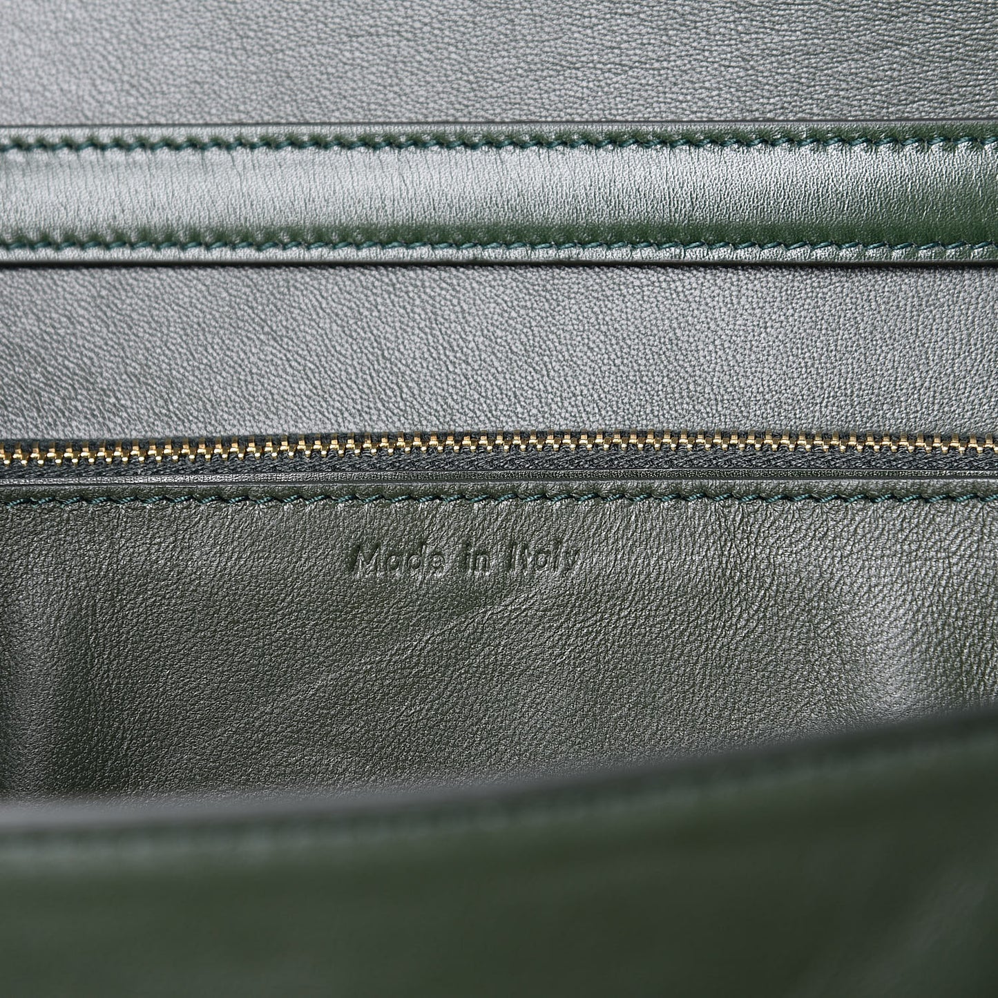 Box Calfskin Medium Classic Box Flap Bag Dark Green