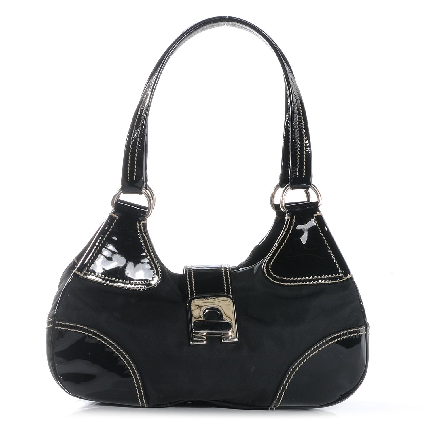 Prada Tessuto Nylon Shoulder Bag Black 1 of 9