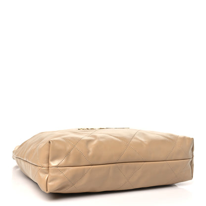 Chanel Shiny Calfskin Quilted Small Chanel 22 Beige 5 of 12