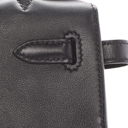 Hermes Swift Kelly Pochette Clutch Black 20 of 28