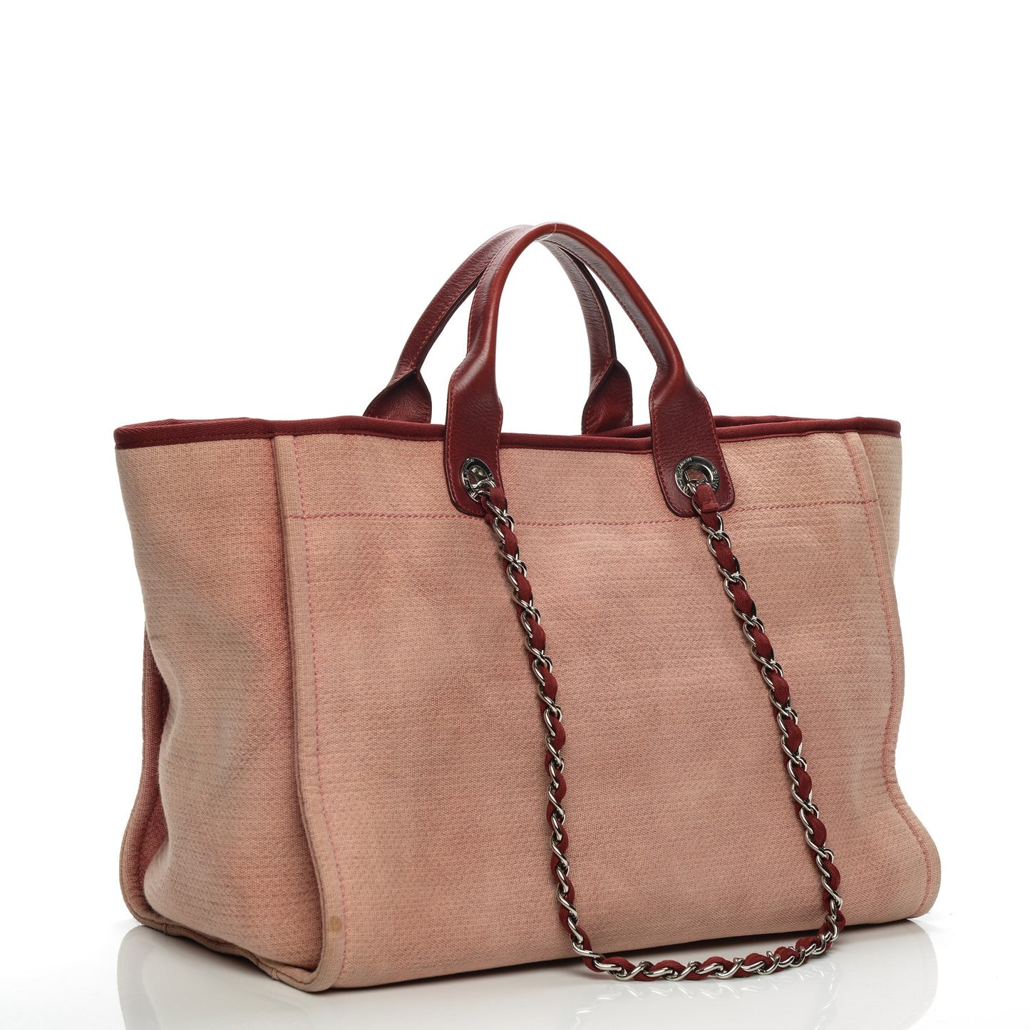 Canvas Large Deauville Tote Red