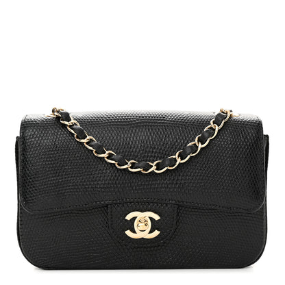 Chanel Lizard Mini Rectangular Flap Black 1 of 19