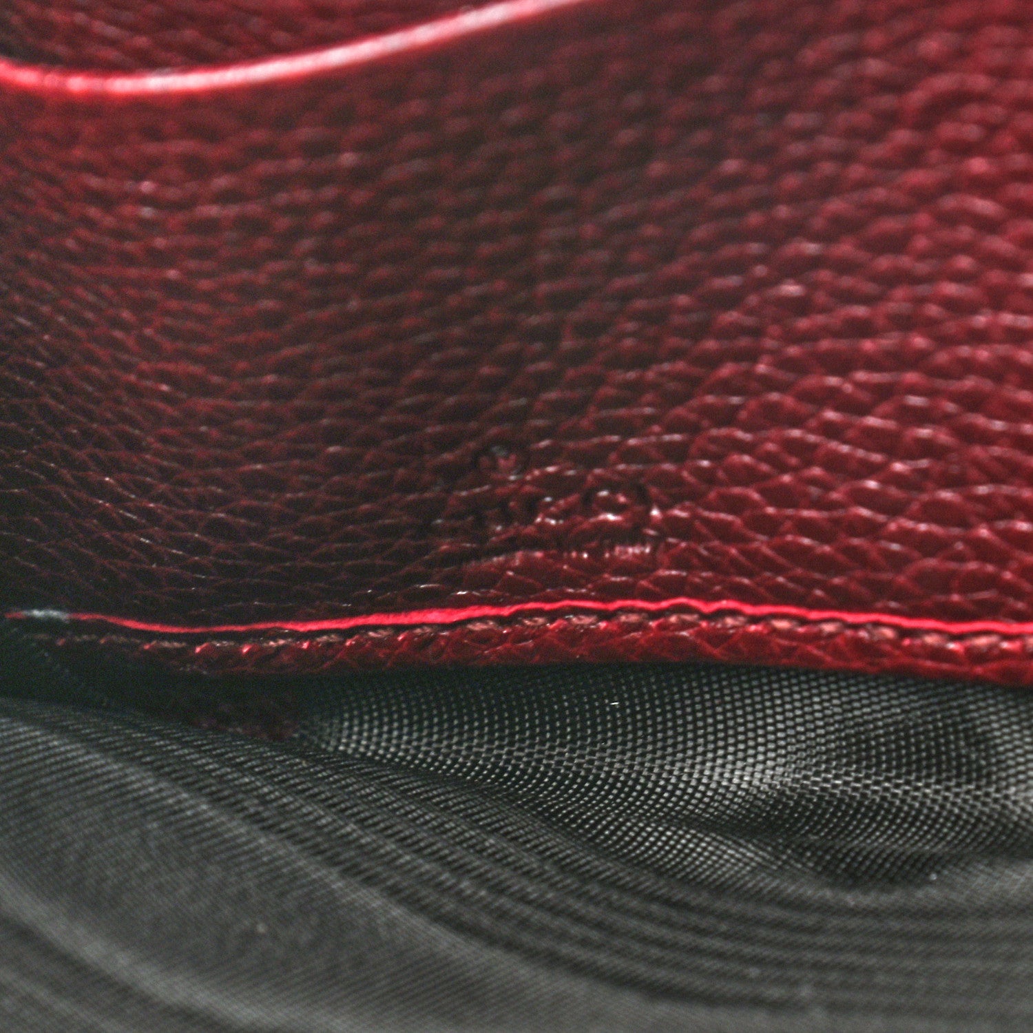 Gucci Grainy Calfskin Zumi Zip Around Wallet Vintage Bordeaux 6 of 7