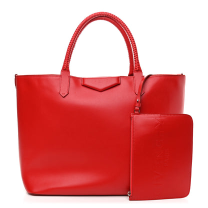 Givenchy Calfskin Large Whipstitch Antigona Tote Red 1 of 11