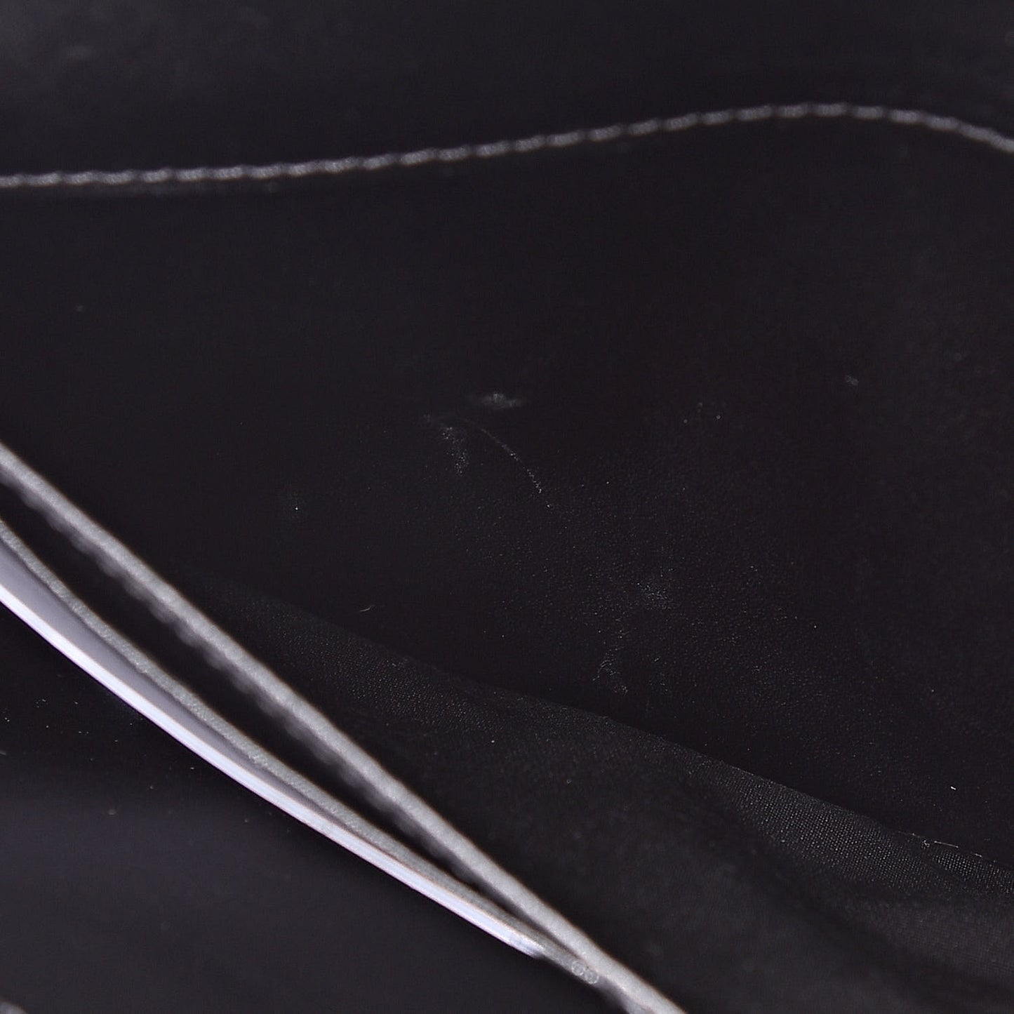 Calfskin Crystal Pin Envelope Wallet On Chain Blue