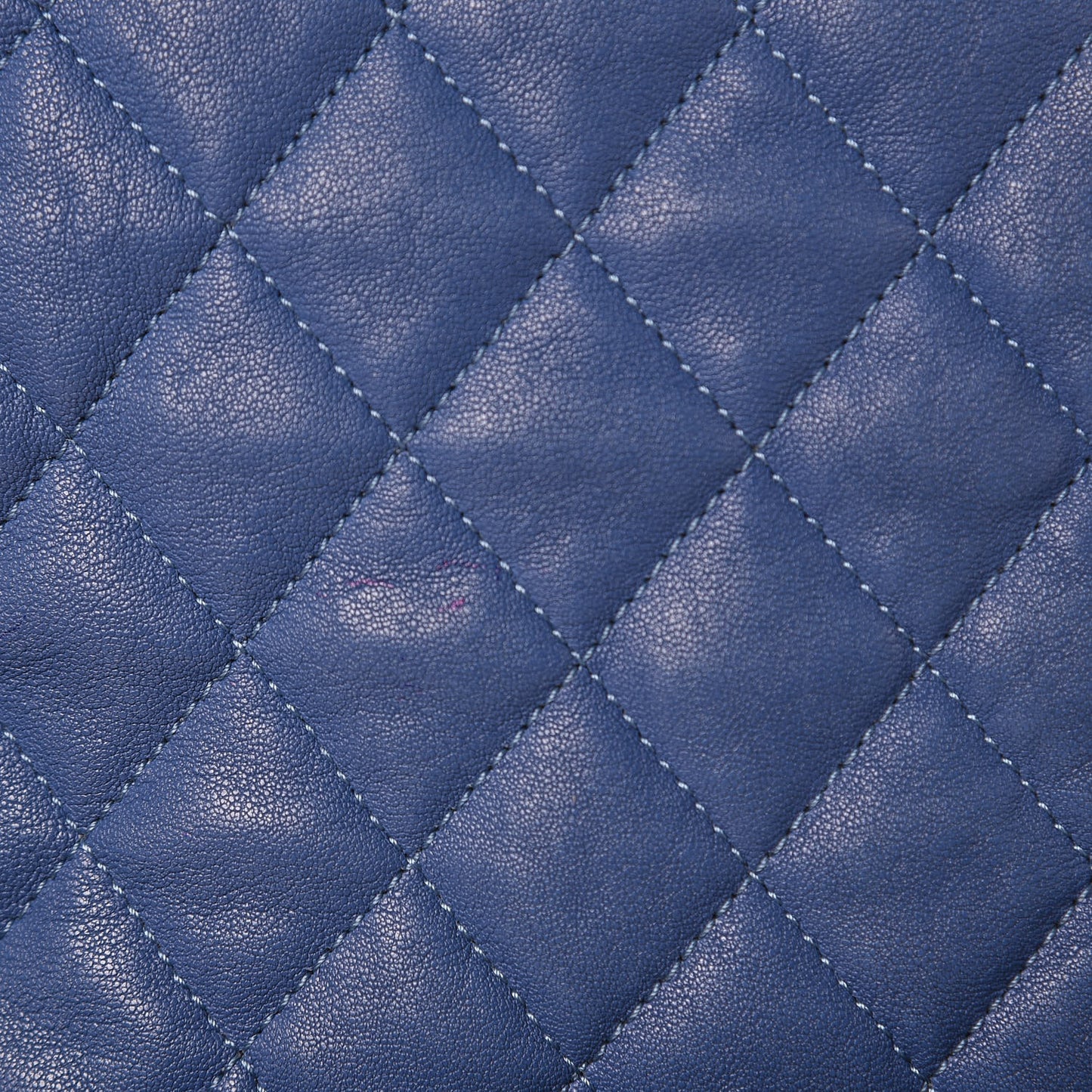 Washed Lambskin Quilted Chain Around Maxi Flap Light Blue