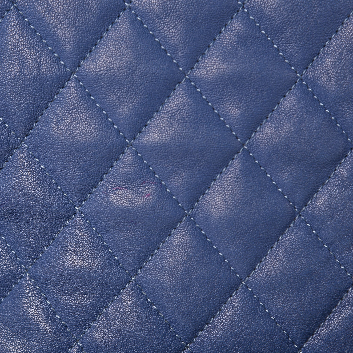 Chanel Washed Lambskin Quilted Chain Around Maxi Flap Light Blue 14 of 17