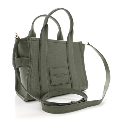 Marc Jacobs Grained Calfskin Small The Tote Bag Bronze Green 3 of 10