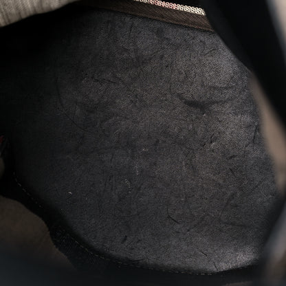 Burberry Canvas Mega Check Medium Ashby Hobo Black 12 of 19