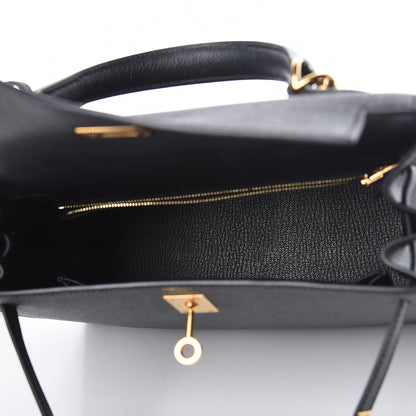 Hermes Epsom Kelly Sellier 25 Black 7 of 52
